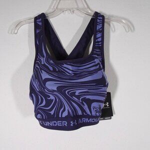 Under Armour UA Sports Bra Women's Plus Size 3X Crossback Blue Compression